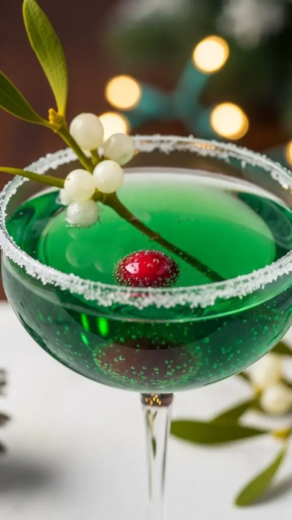 Sparkling Mistletoe Martini