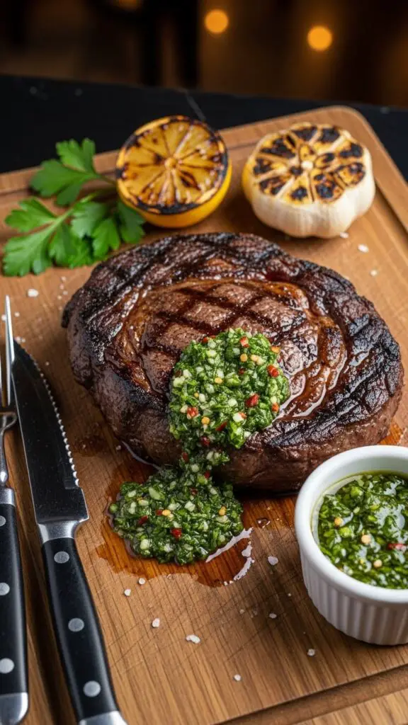 Steak with Chimichurri (Mi