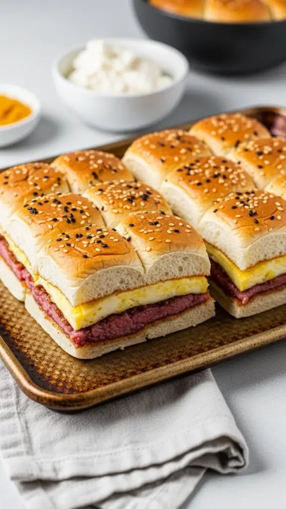 Sheet Pan Breakfast Sandwich Sliders