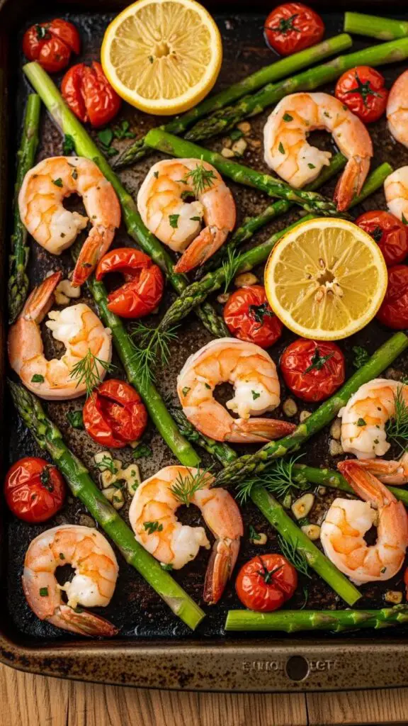 The 15-Minute Garlicky Shrimp & Herb Sheet Pa