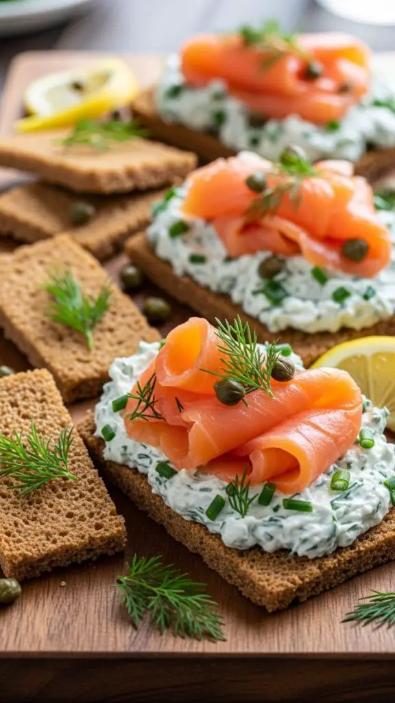 Smoked Salmon & Herb Cream Cheese Bar