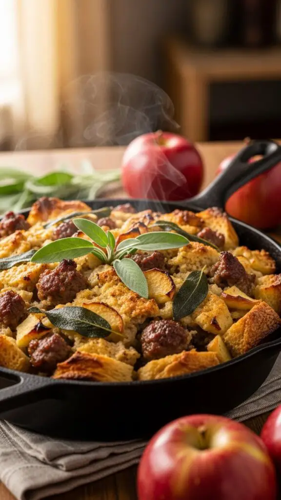 Stuffing with Sausage, Sage & Apples