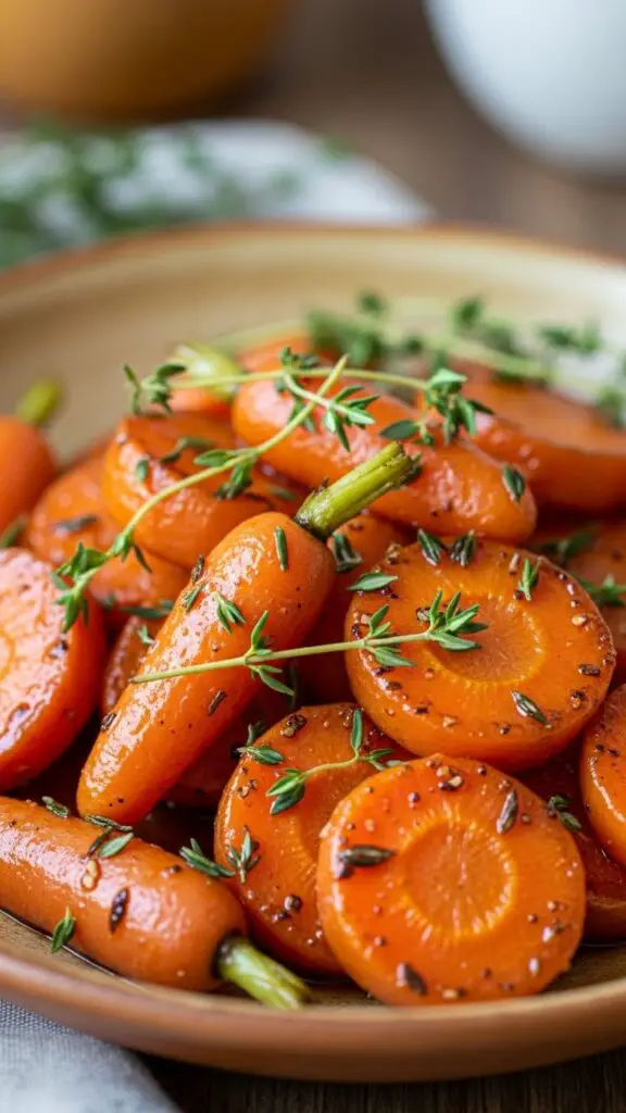 . Maple-Glazed Carrots with Thyme