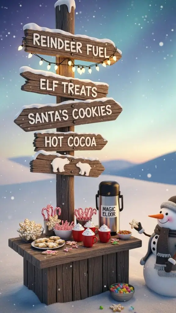 The North Pole Signpost Snack Station