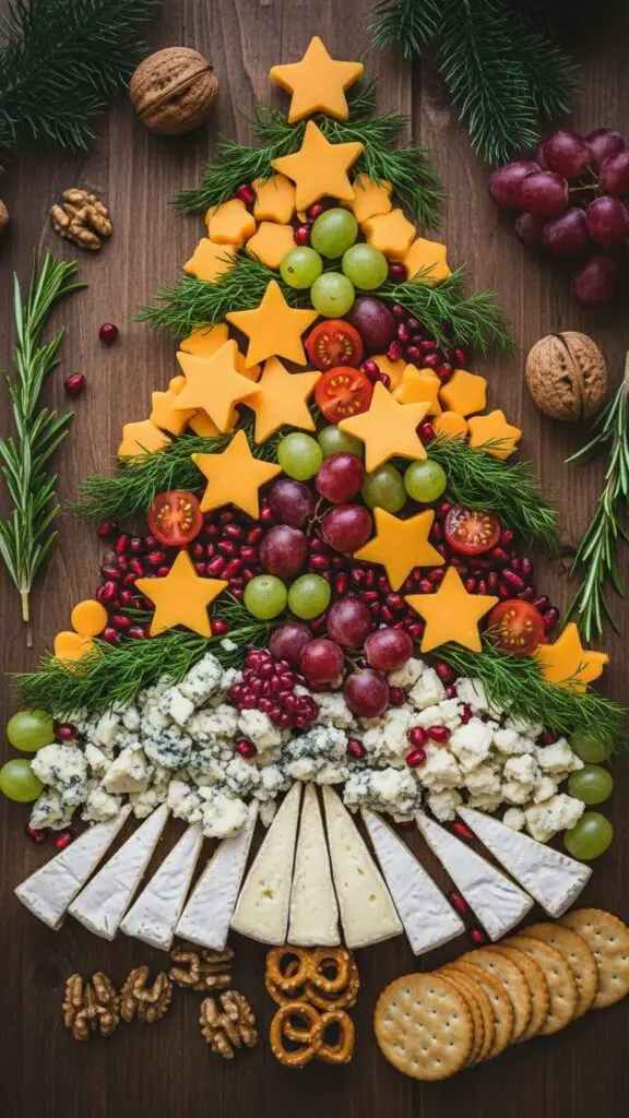 Classic Christmas Tree Cheese Board