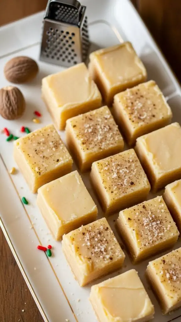 3-Ingredient Eggnog Fudge