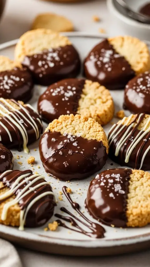 Chocolate-Dipped Shortbread Cookies