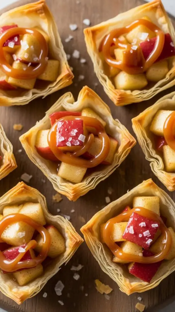 Salted Caramel Apple Phyllo Bites