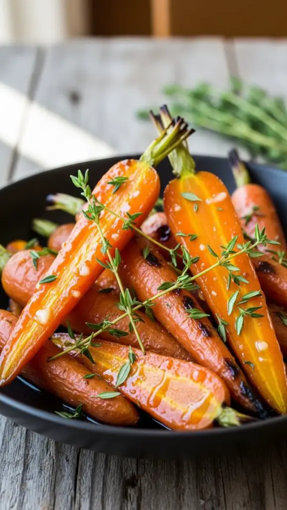 Honey Butter Roasted Carrots with Thyme