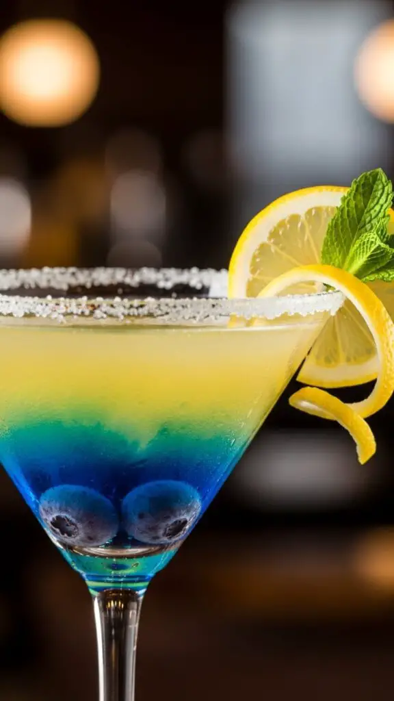 Blueberry Lemon Drop Martini