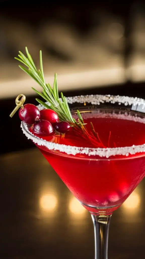 Rosemary Cranberry Martini (Herb