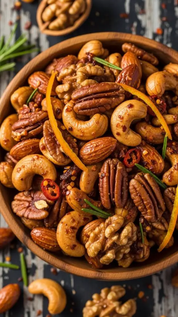 Sweet and Spicy Roasted Nuts
