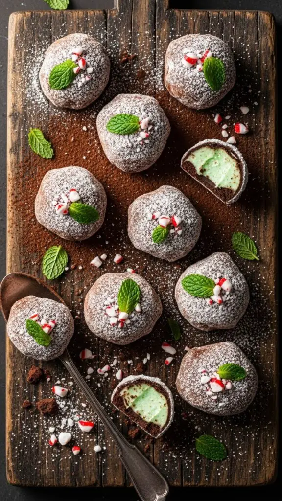 Decadent Peppermint Truffles