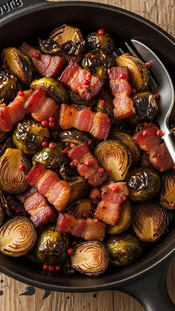 Balsamic Glazed Brussels Sprouts and Bacon