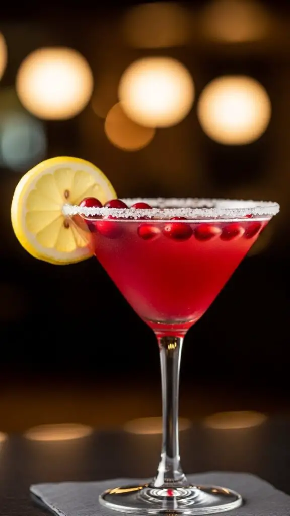 Pomegranate Cranberry Lemon Drop Martini