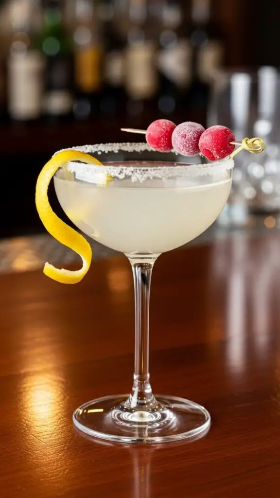 White Cranberry Lemon Drop Martini