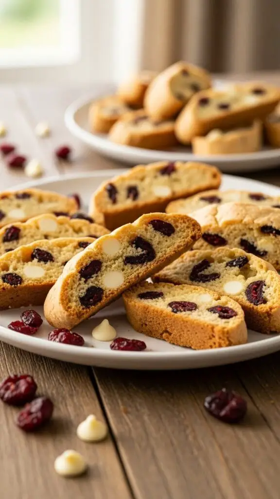 Cranberry White Chocolate Biscotti