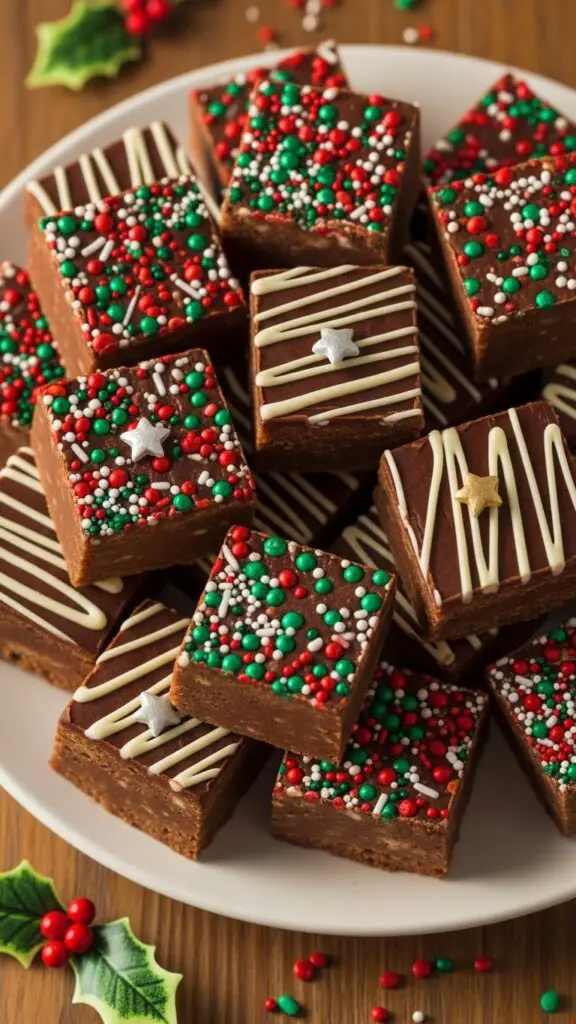 Festive Fudge Squares