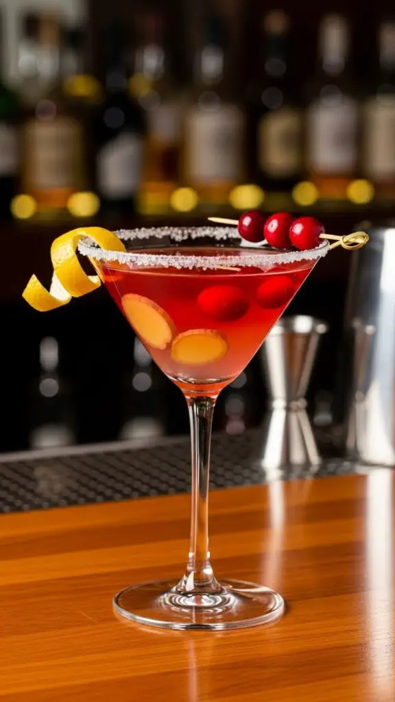 Ginger Cranberry Lemon Drop Martin