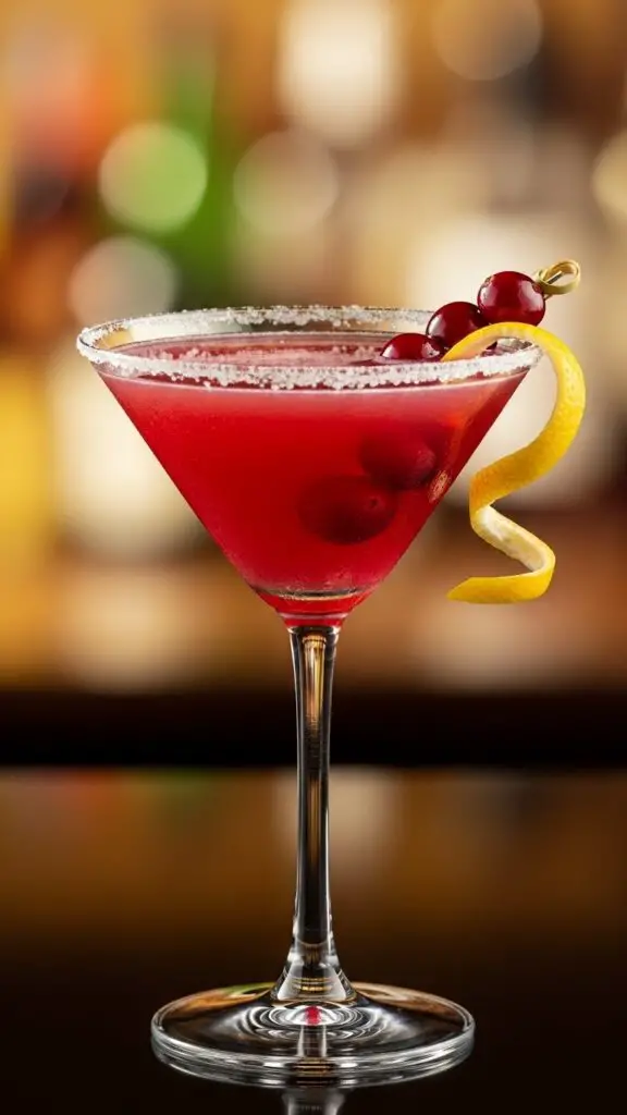 Vanilla Cranberry Lemon Drop Martini