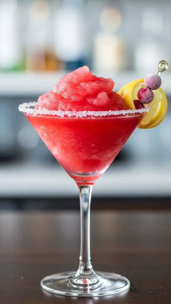 Frozen Cranberry Lemon Drop Marti