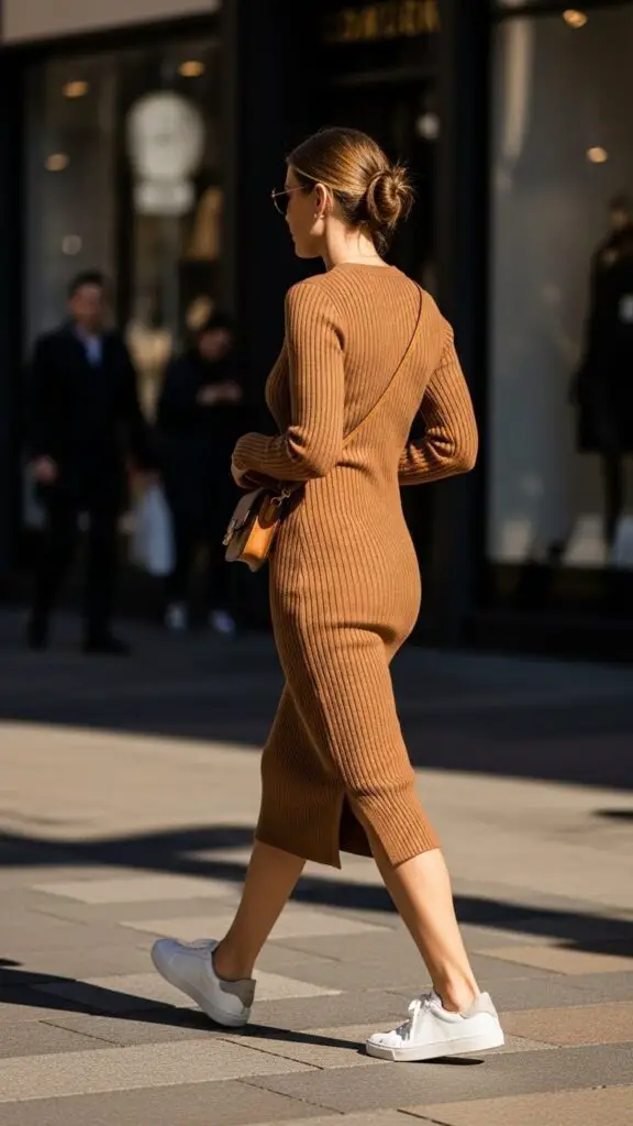 Knit Dress + Sneakers