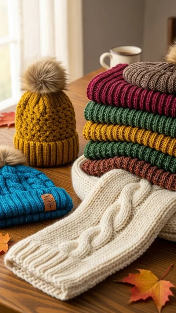 Knitted Scarves or Beanies