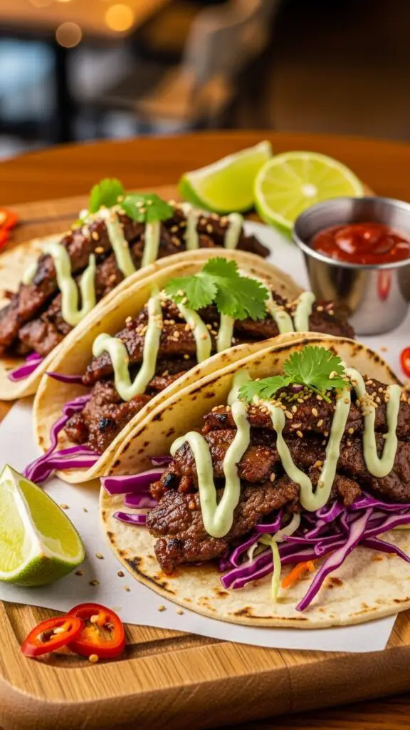 Korean BBQ Beef Tacos