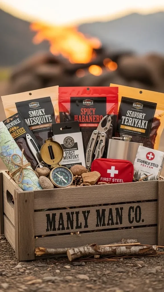 Manly Man Co's Jerky Adventure Basket