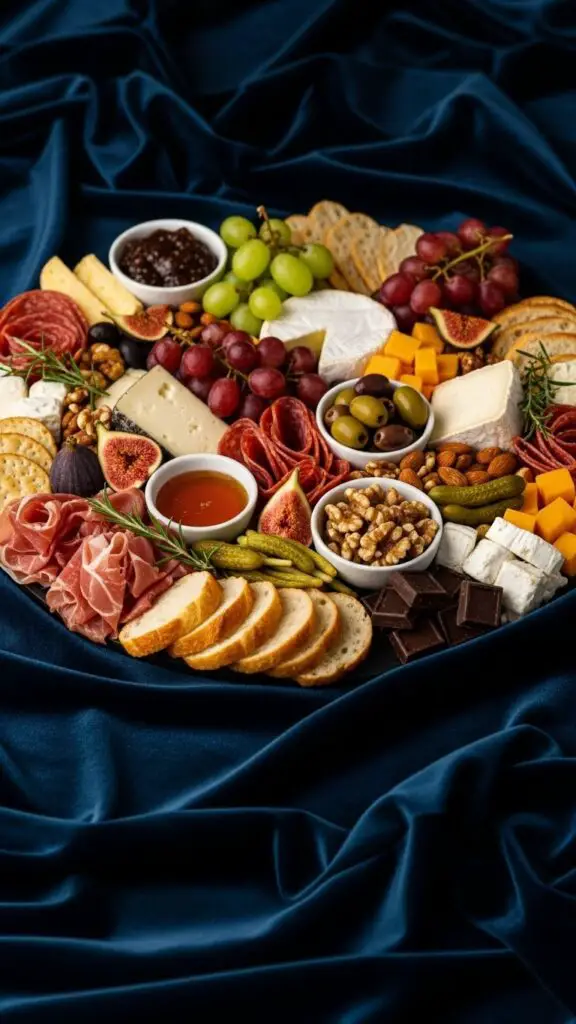 Midnight Blue Velvet Charcuterie