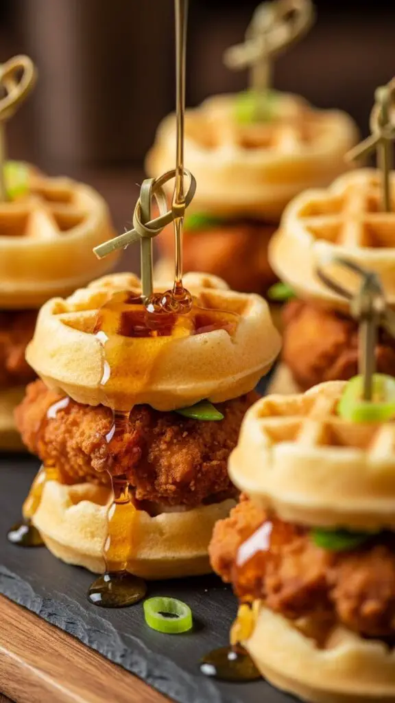 Mini Chicken & Waffle Sliders