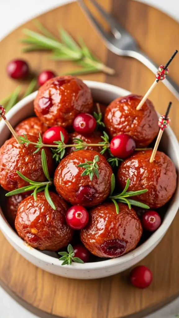 Mini Cranberry Meatballs