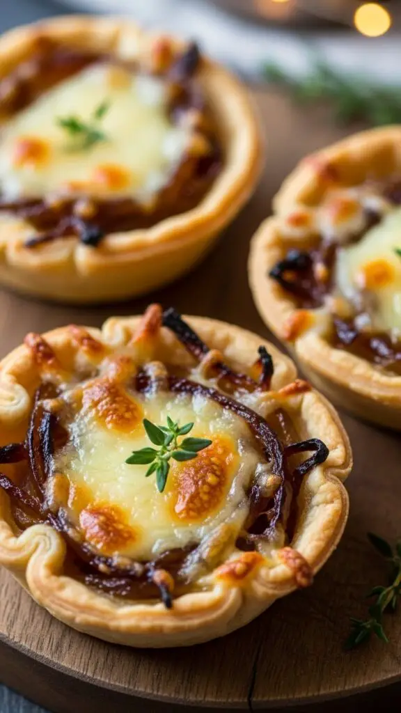 Mini Gruyère & Caramelized Onion Tartlets