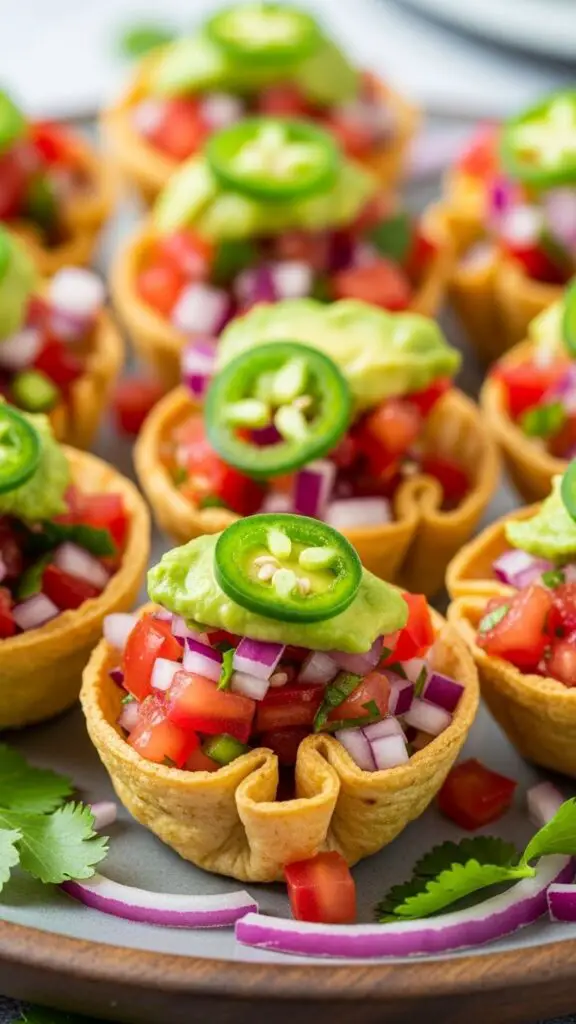 Mini Taco Cups with Fresh Salsa
