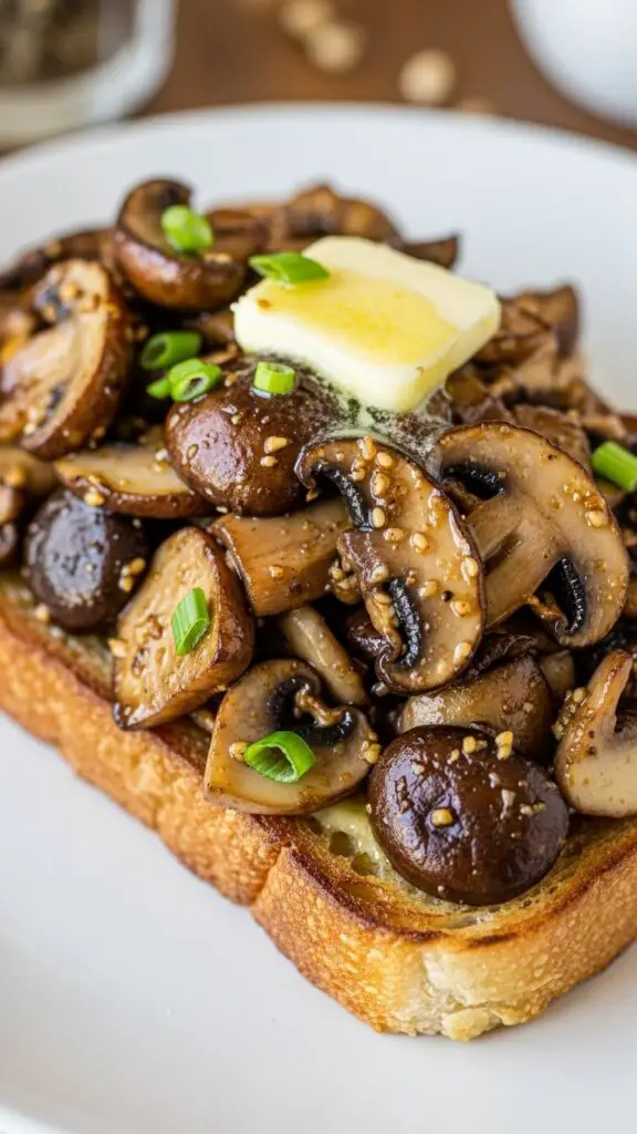 Miso-Butter Mushrooms on Toast