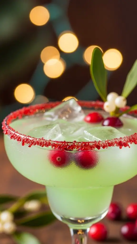 Mistletoe Margarita with Cranberry Flair