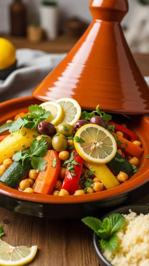 . Moroccan Lemon Chickpea & Lentil Stew