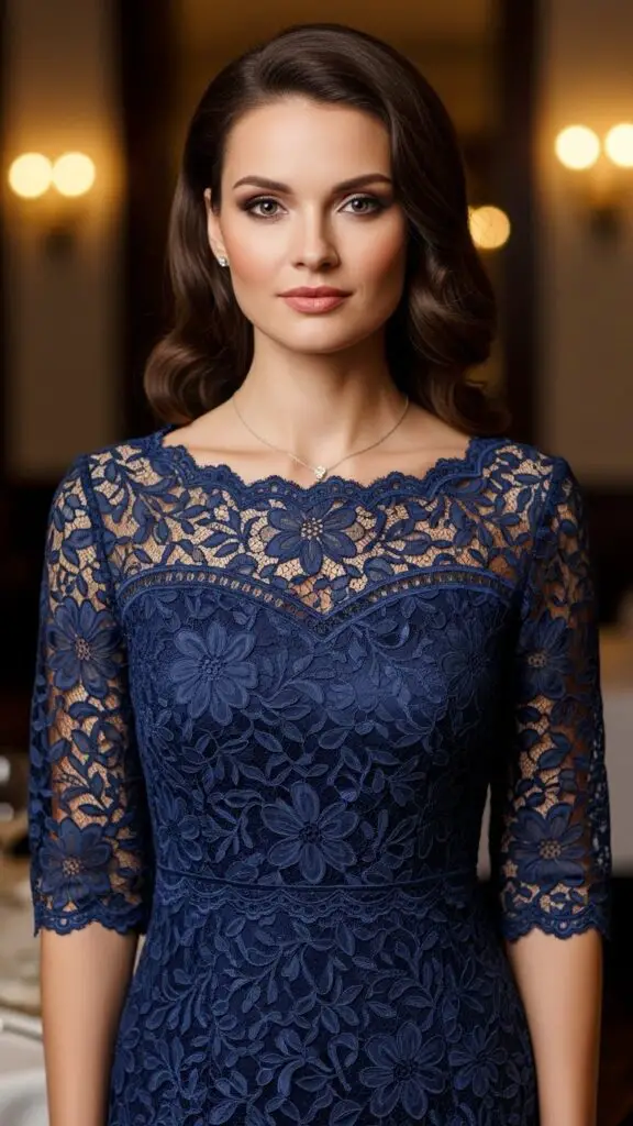 Navy Lace Dress