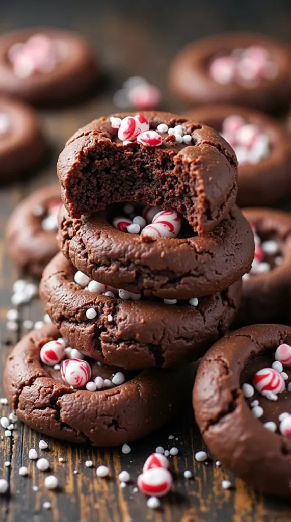 No-Bake Peppermint Chocolate Cookies