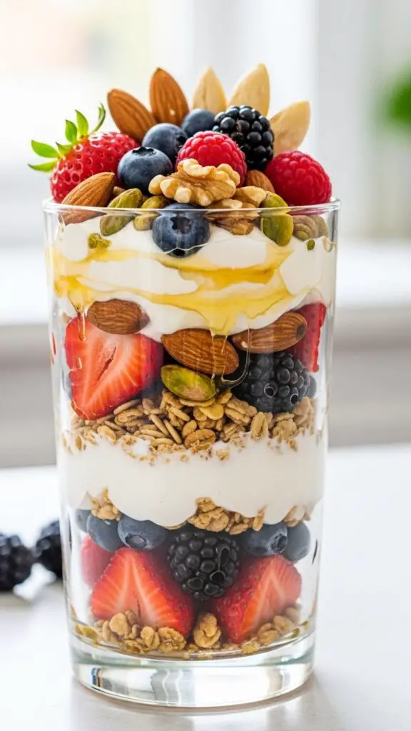 Nutty Fruit & Yogurt Parfait