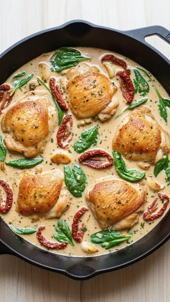 One-Pan Creamy Sun-Dried Tomato Chicken