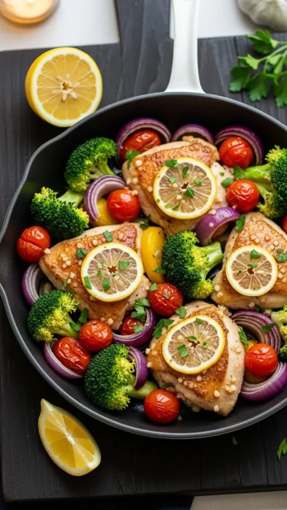 One-Pan Garlic Lemon Chicken and Veggies