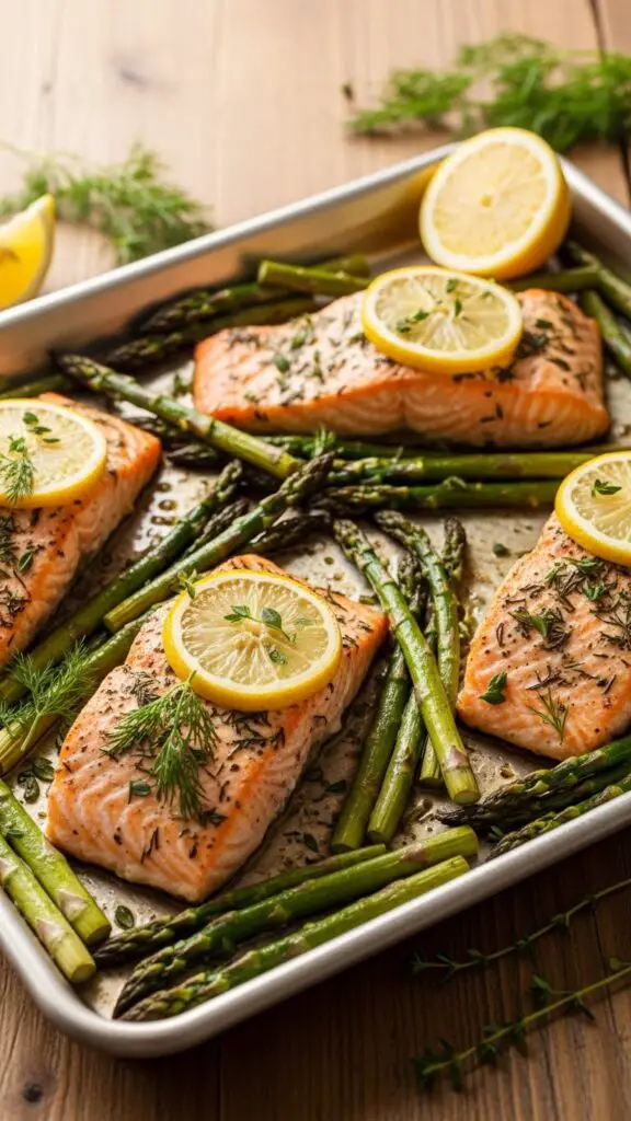 One-Pan Lemon Herb Salmon & Asparagus