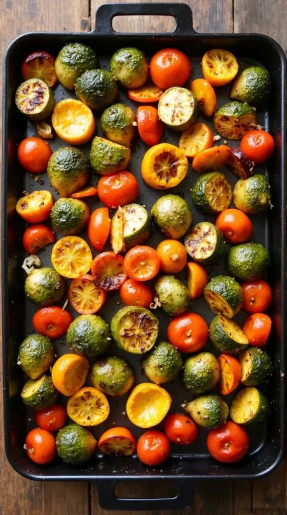One-Pan Maple Dijon Roasted Vegetables