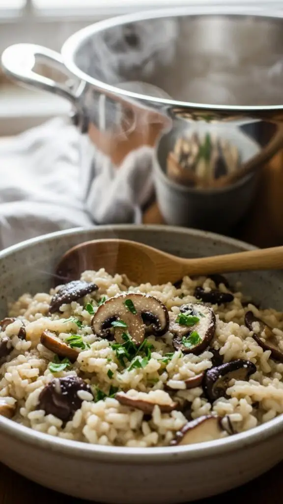 One-Pot Creamy Mushroom Risott