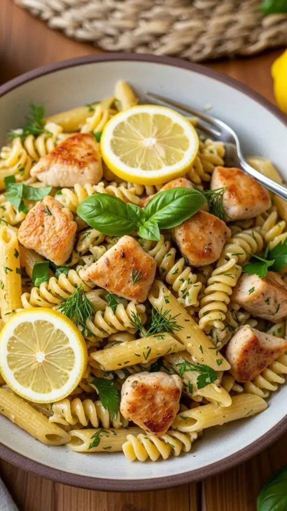 One-Pot Lemon Herb Pasta with Chicken