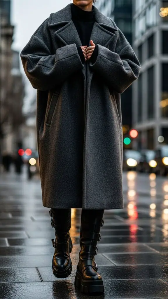 Oversized Coat and Boots