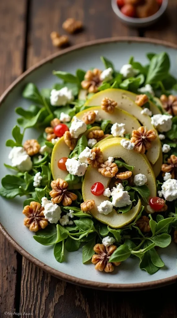 Pear, Blue Cheese & Candied Walnut Salad