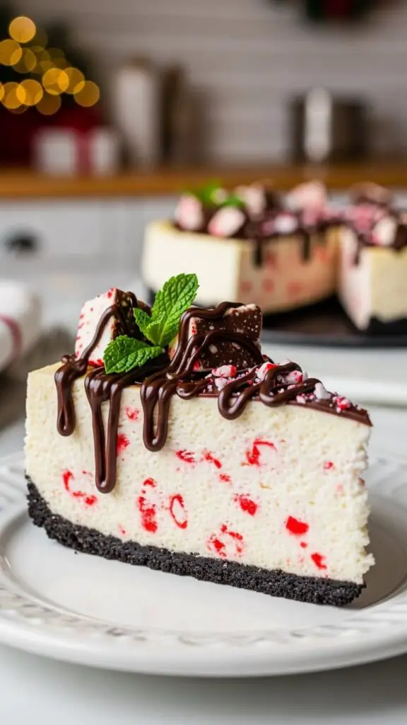 Peppermint Bark Cheesecake