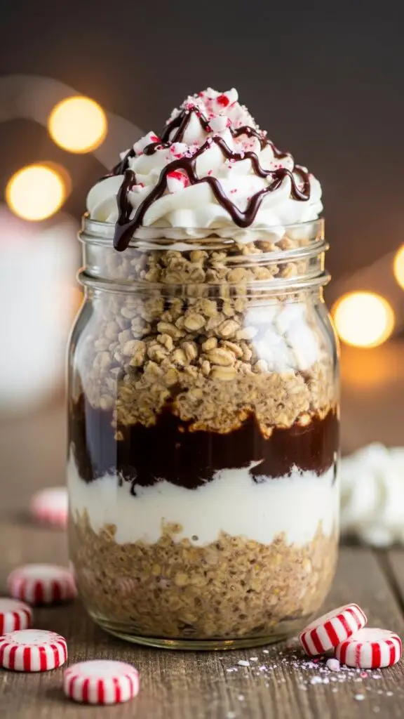 Peppermint Mocha Overnight Oats